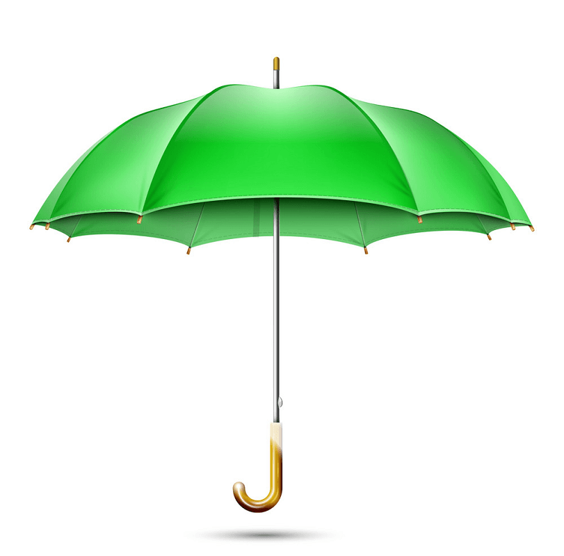 緑の傘のイラスト イラスト