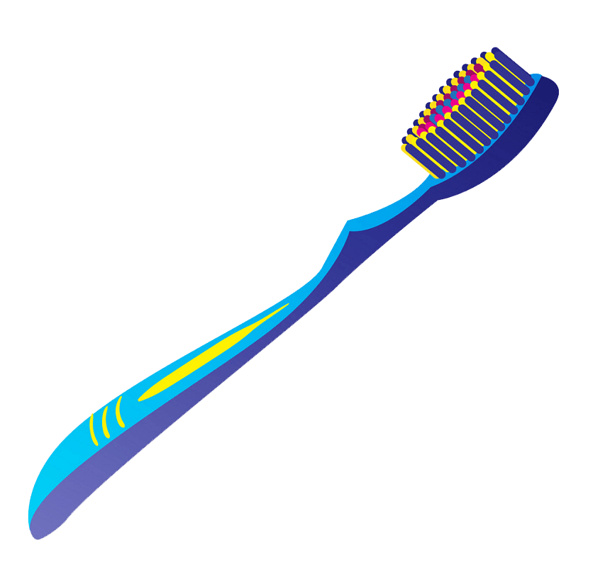モダンな歯ブラシのイラスト透明 イラスト