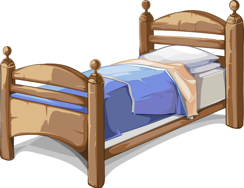 木製ベッドのイラスト
