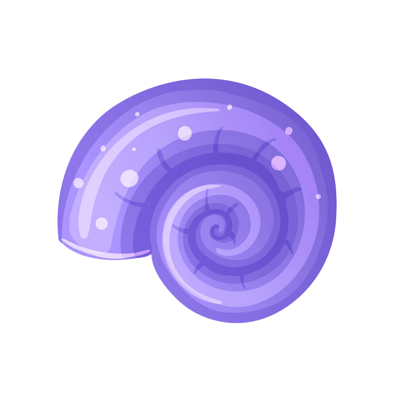 紫の貝殻 イラスト透明 イラスト