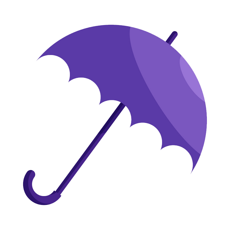 紫の傘 イラスト透明 イラスト
