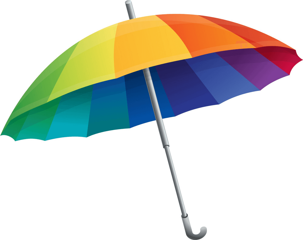 虹の傘のイラスト1 イラスト