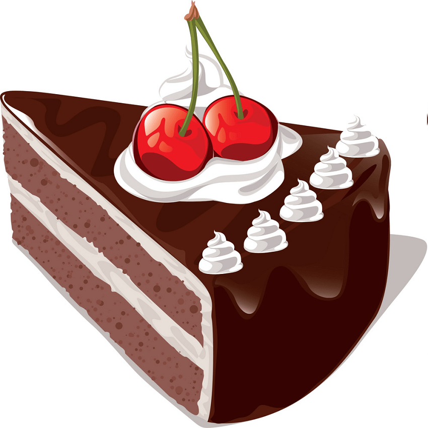 おいしいチョコレートケーキのイラスト イラスト