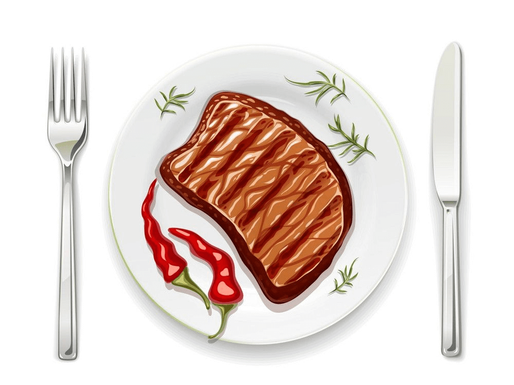 おいしいステーキのイラスト
