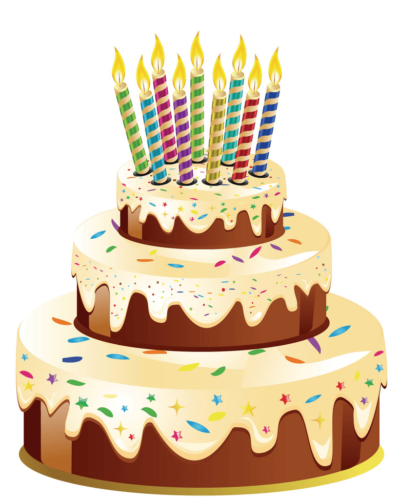 おいしい誕生日ケーキのイラスト