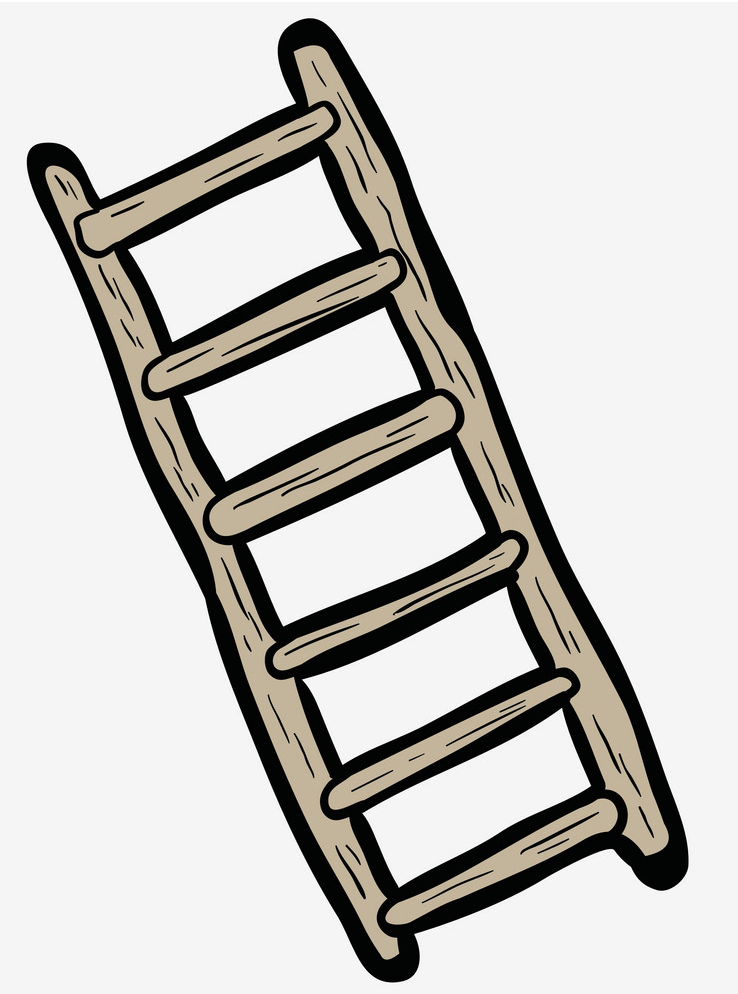 シンプルなはしごのイラスト1 イラスト