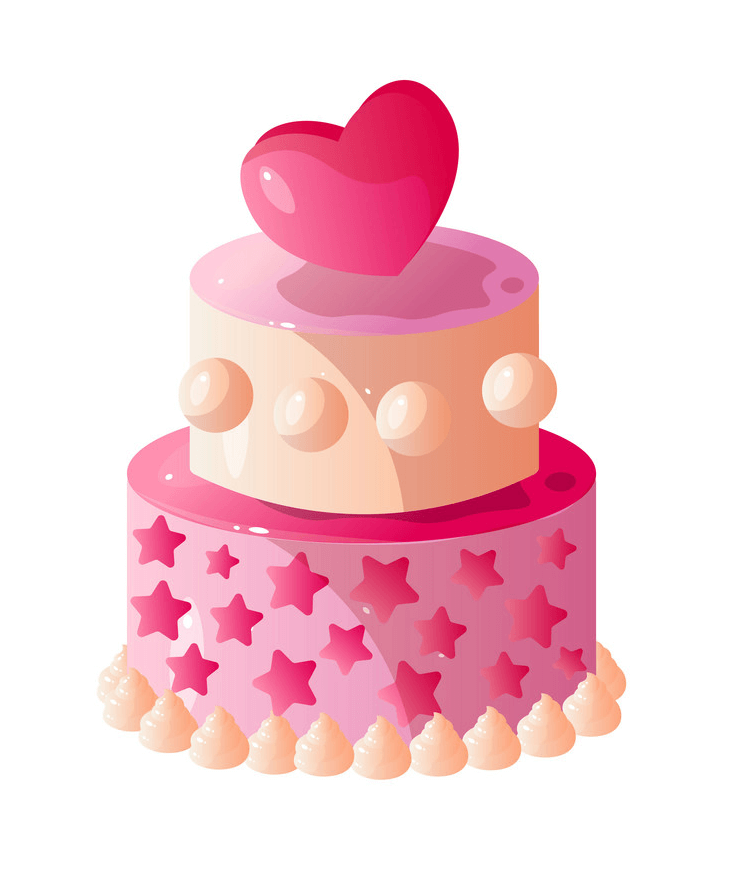 素敵な誕生日ケーキのイラスト イラスト
