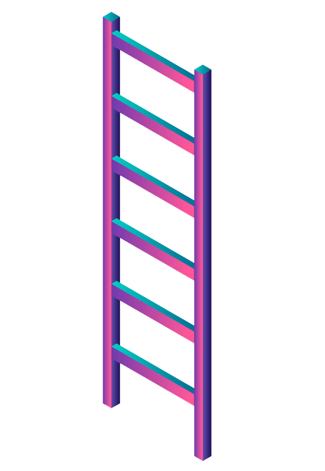 透明な抽象的なはしごの図
