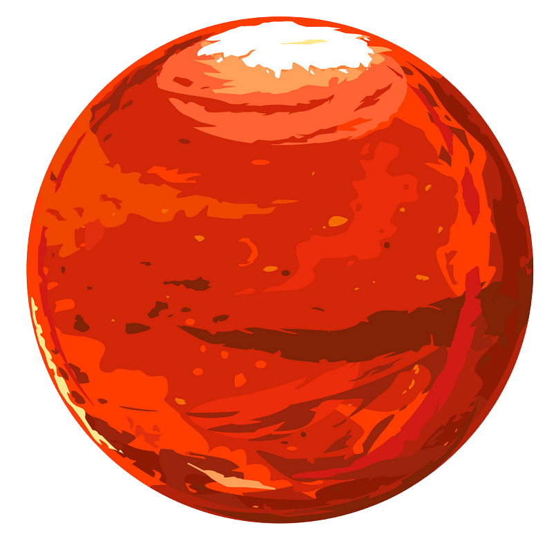 惑星火星のイラスト透明 イラスト