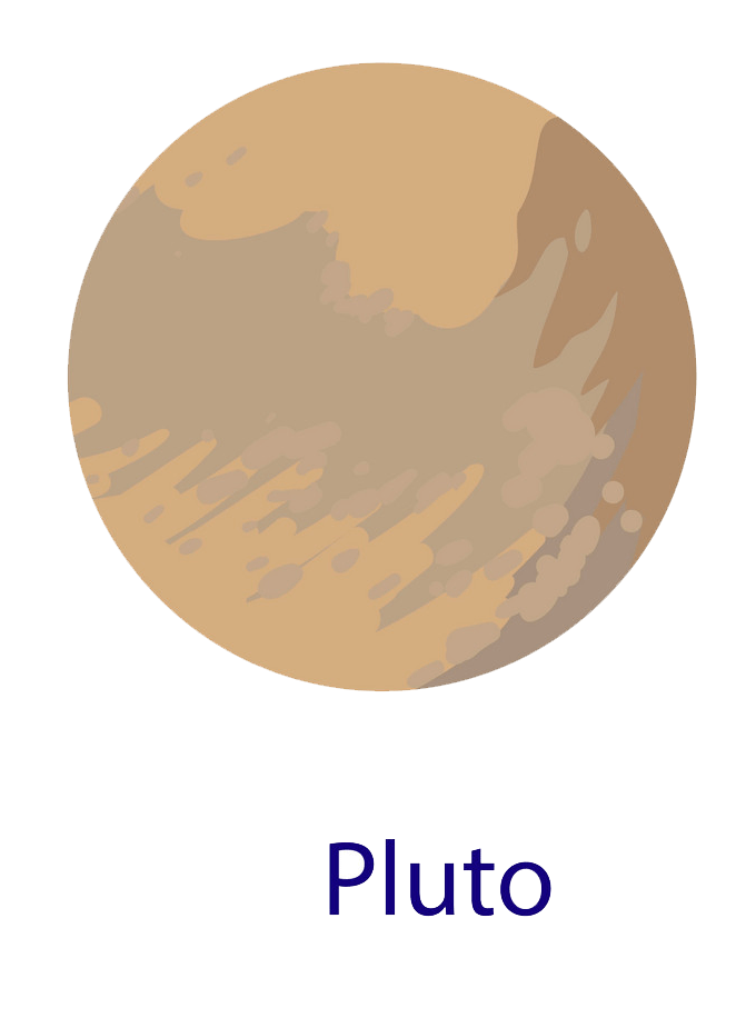 惑星冥王星のイラスト透明