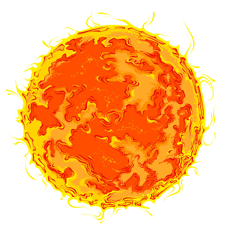 惑星太陽イラスト透明