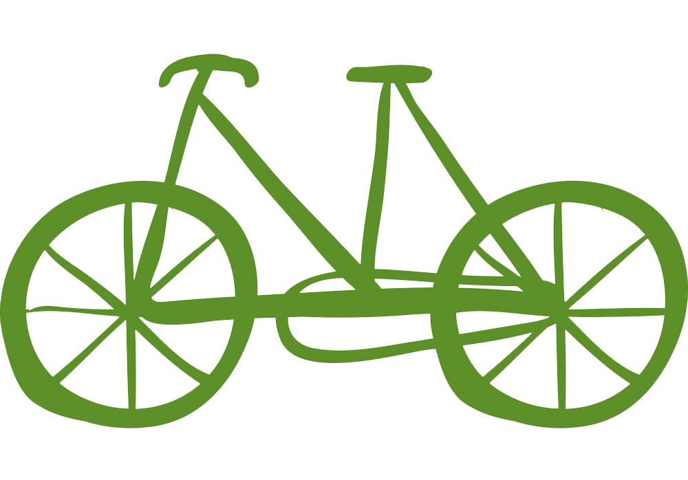 アイコン緑の自転車イラスト透明 イラスト
