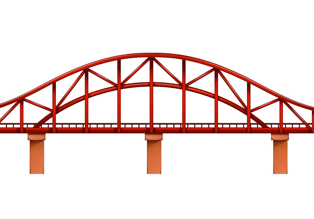 赤い橋のイラスト