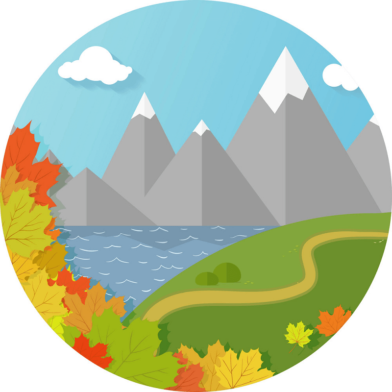秋の山のイラスト イラスト