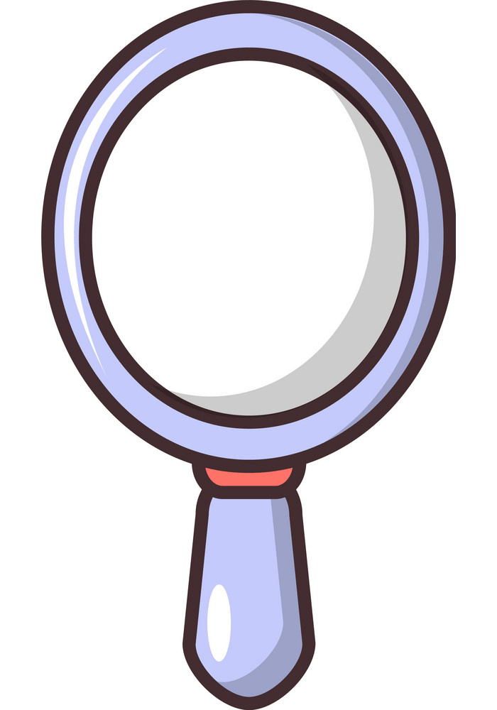 楕円形の鏡のイラスト
