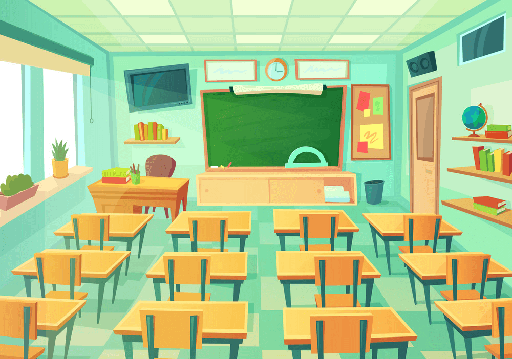 誰もいない教室のイラスト 1 イラスト