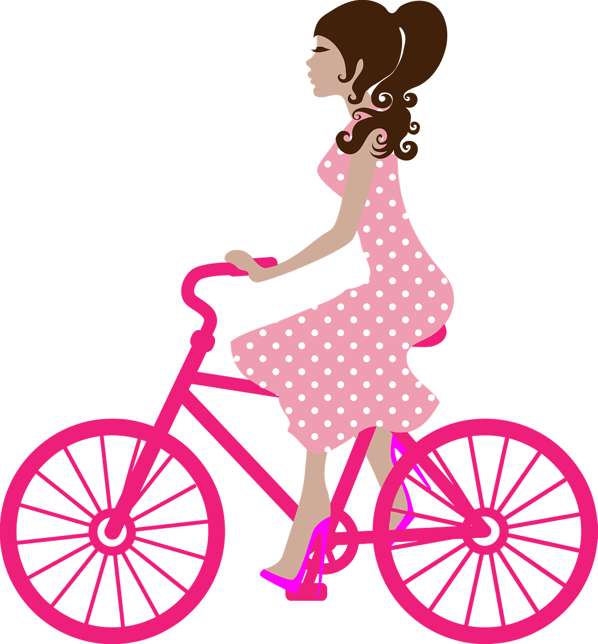 自転車に乗る女の子 イラスト 無料 イラスト