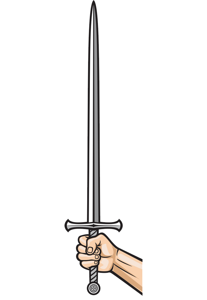 剣を持つ手 イラスト透明