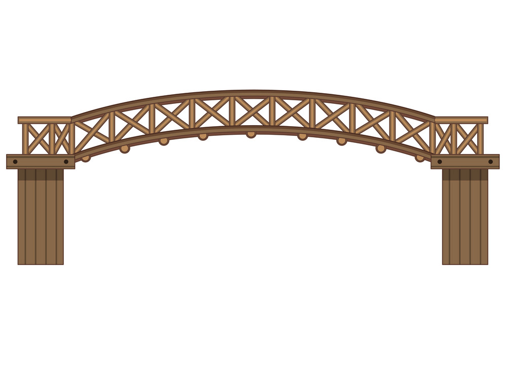 木の橋のイラスト 1