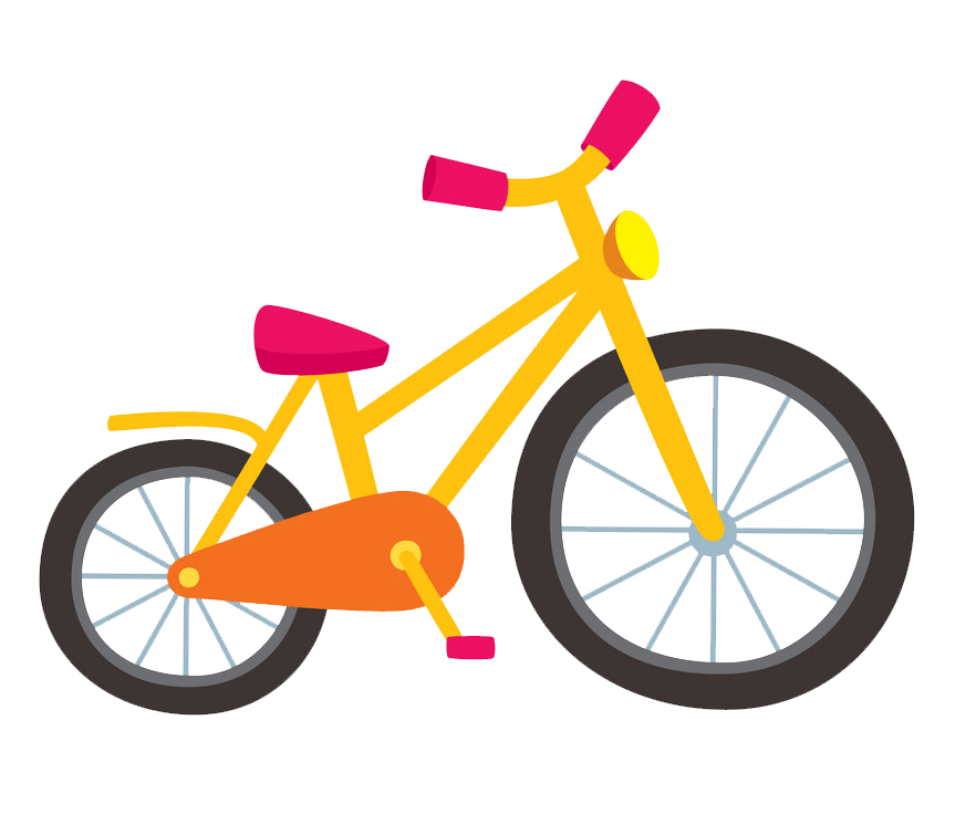 黄色の自転車のイラスト透明 イラスト