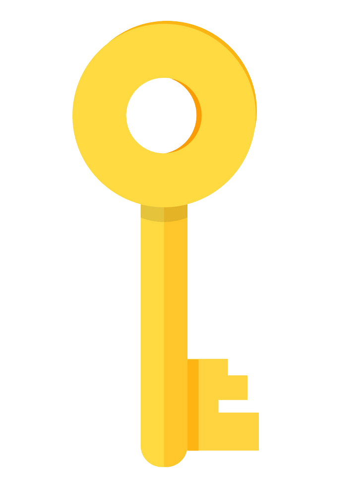 金のドアの鍵 イラスト透明