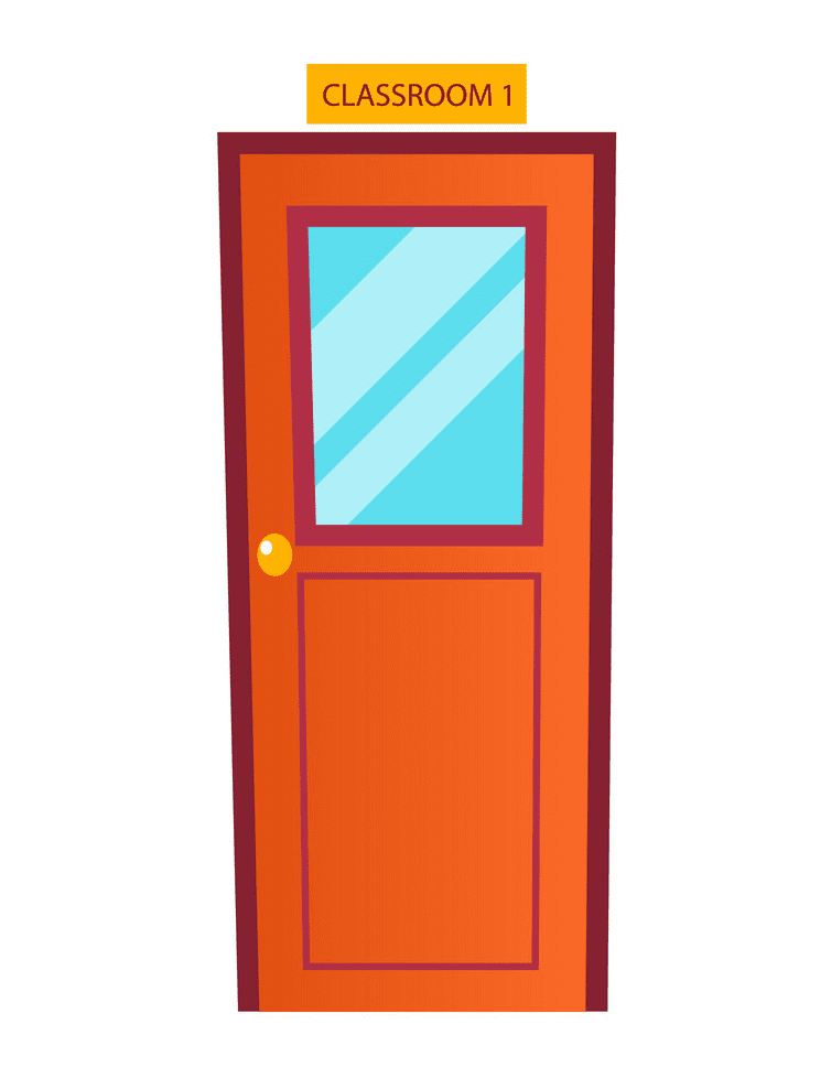 教室のドアのイラスト イラスト