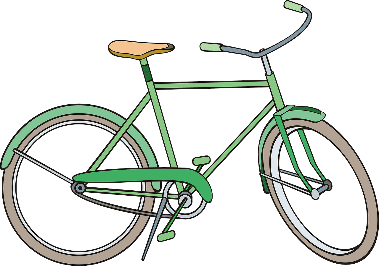 緑の自転車 イラスト 無料