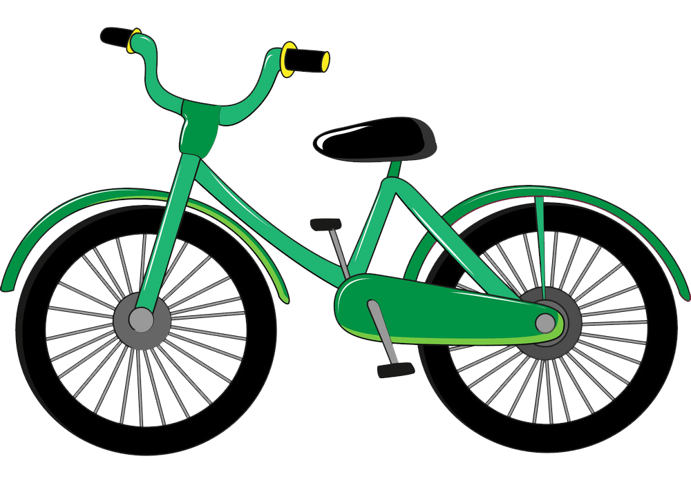 緑の自転車イラスト透明1 イラスト