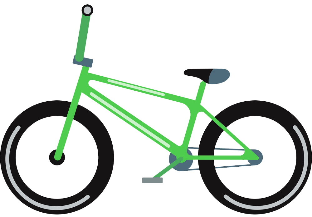 緑の自転車のイラスト透明