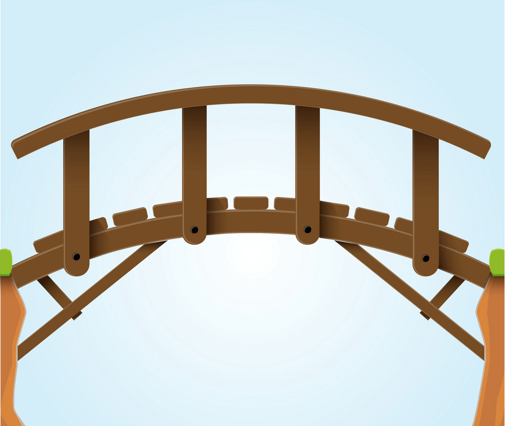 木製の橋のイラスト