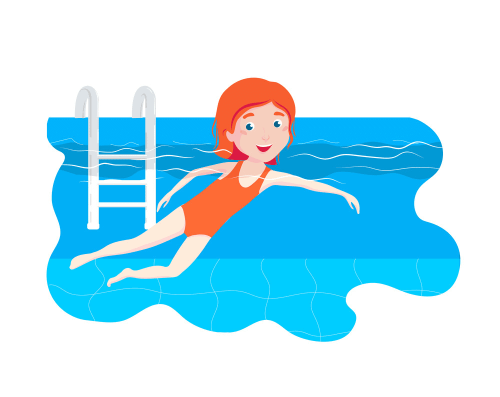 無料の女の子の水泳イラスト イラスト