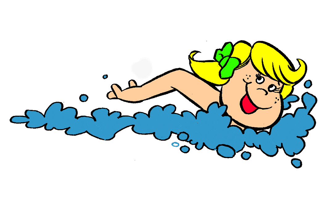 泳ぐ女の子のイラスト無料3 イラスト