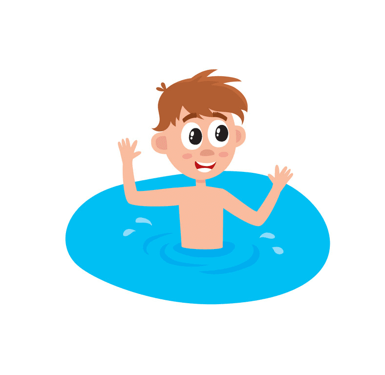 泳ぐ男の子 イラストの画像 イラスト