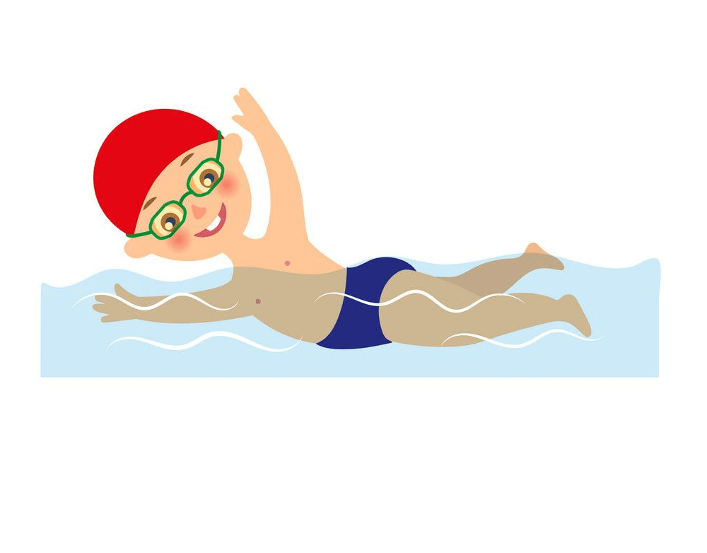 泳ぐ男の子のイラスト3 イラスト