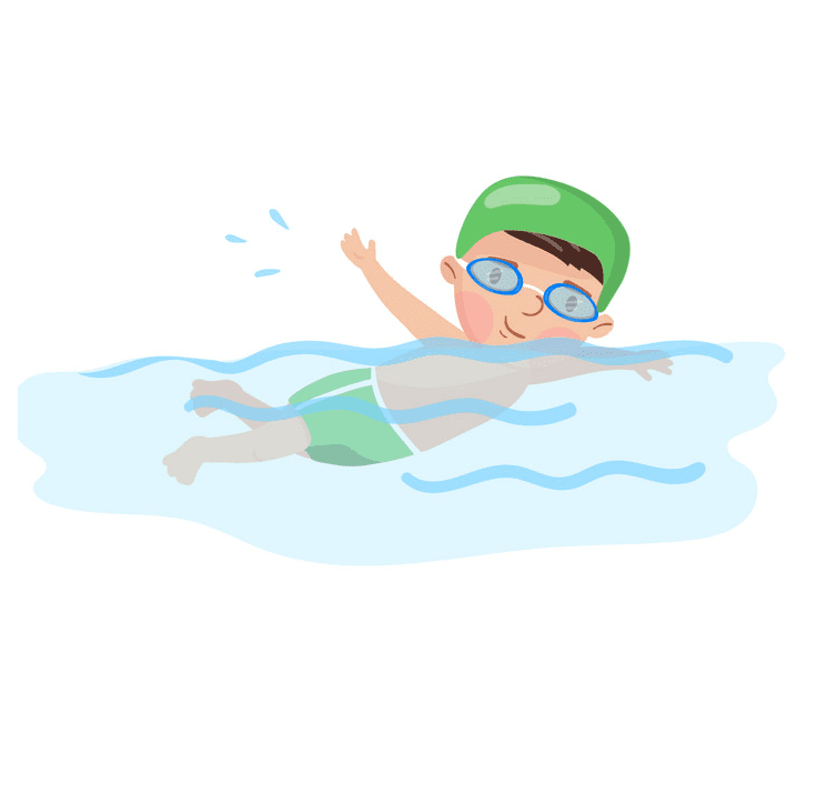 泳ぐ男の子のイラスト6 イラスト