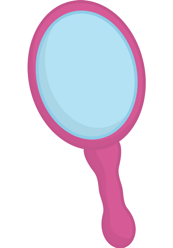 ピンクの手鏡 イラスト透明 イラスト