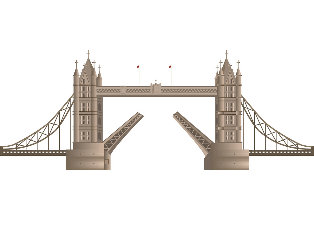 ロンドン橋の図 イラスト