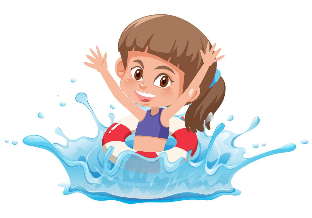 水泳をする女の子のイラストpng イラスト