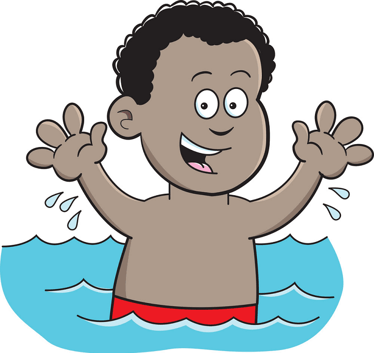 水泳をする男の子 イラスト 無料画像