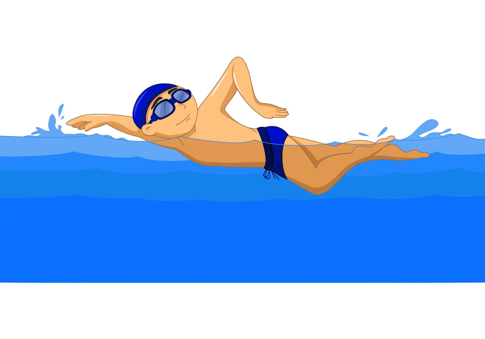 水泳をする男の子のイラスト4