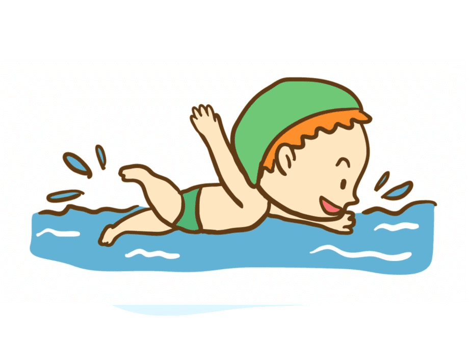 水泳をする男の子のイラスト 7