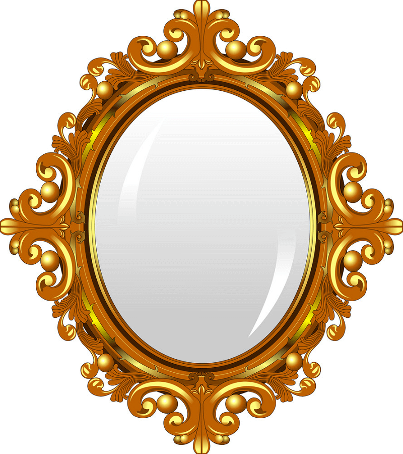 美しい鏡のイラスト