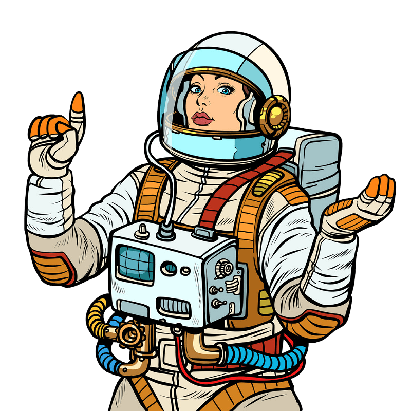 女性宇宙飛行士 イラスト透明 イラスト