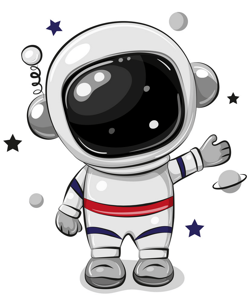 かわいい宇宙飛行士のイラスト イラスト