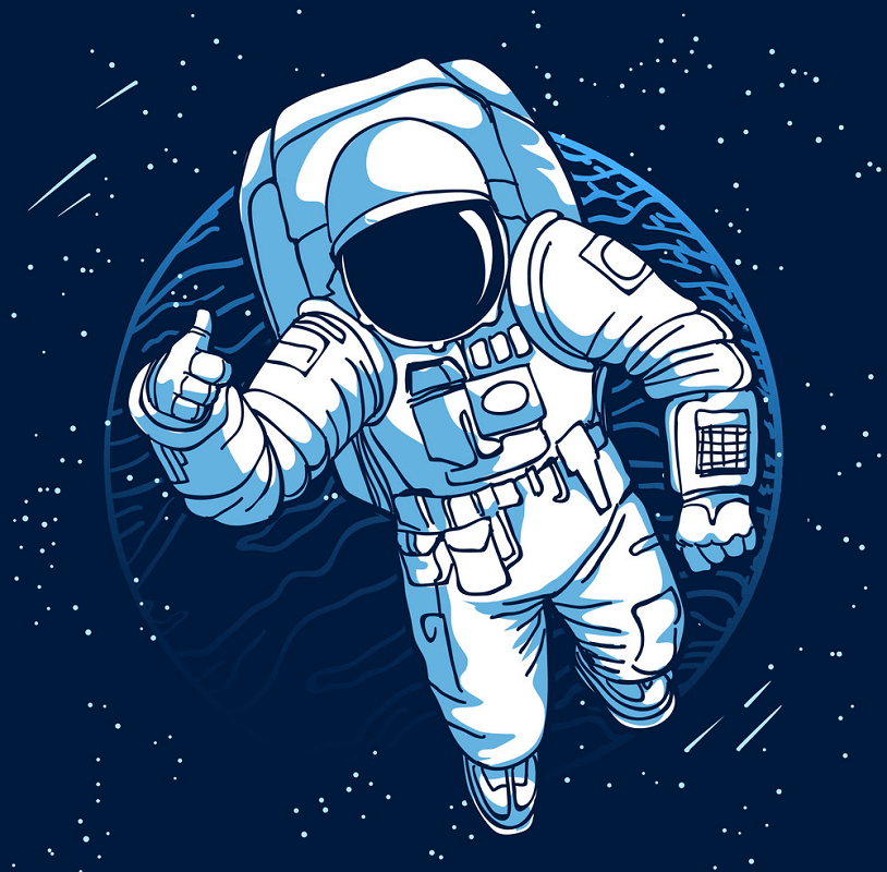 宇宙飛行士のイラスト 1 イラスト