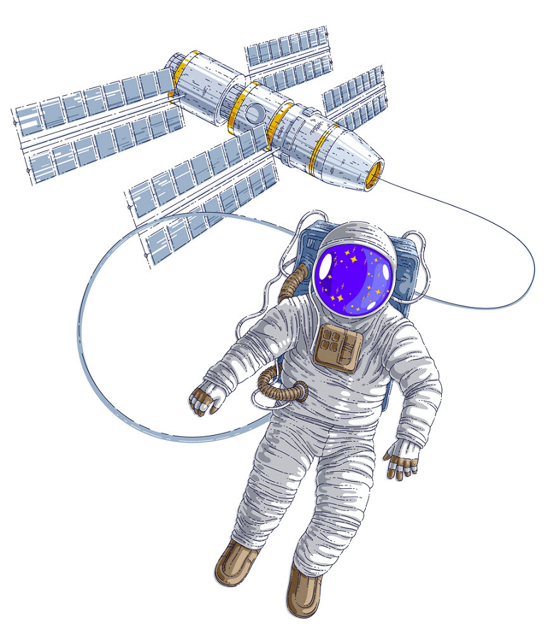 宇宙飛行士のイラスト1