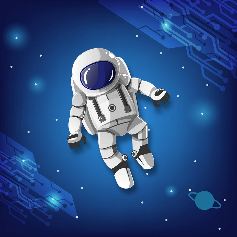 宇宙飛行士の少年のイラスト イラスト