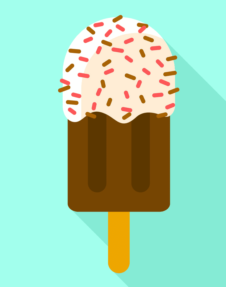 アイコン チョコレート アイスキャンディーの図 イラスト
