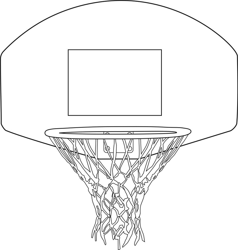 バスケットボールフープの概要図 イラスト