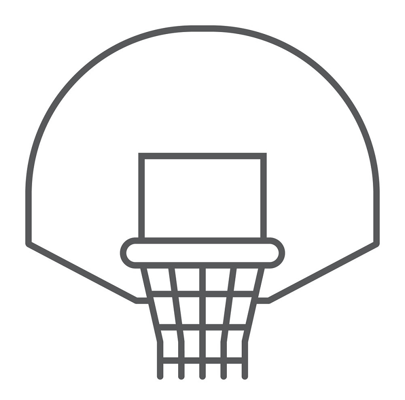 バスケットボールフープのシンプルなアイコン イラスト